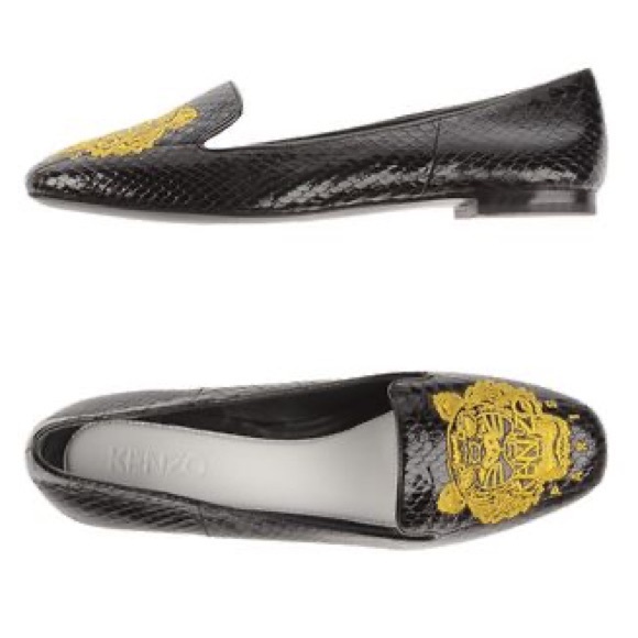Kenzo Shoes - KENZO Snakeskin-print Tiger Loafers